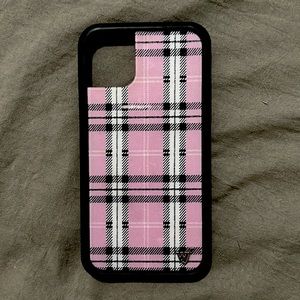 iPhone 11 Purple Plaid Wildflower Case